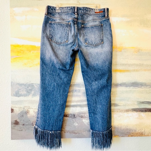 Anthro Pilcro Fringe Ankle Jeans 29 - Picture 3 of 16